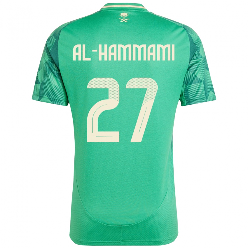גברים ערב הסעודית Hammam Al-Hammami #27 יָרוֹק ג'רזי ביתית 24-26 חולצה קצרה