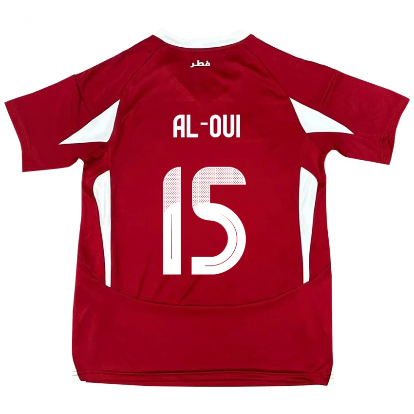 גברים קטאר Ayoub Al-Oui #15 אָדוֹם ג'רזי ביתית 24-26 חולצה קצרה