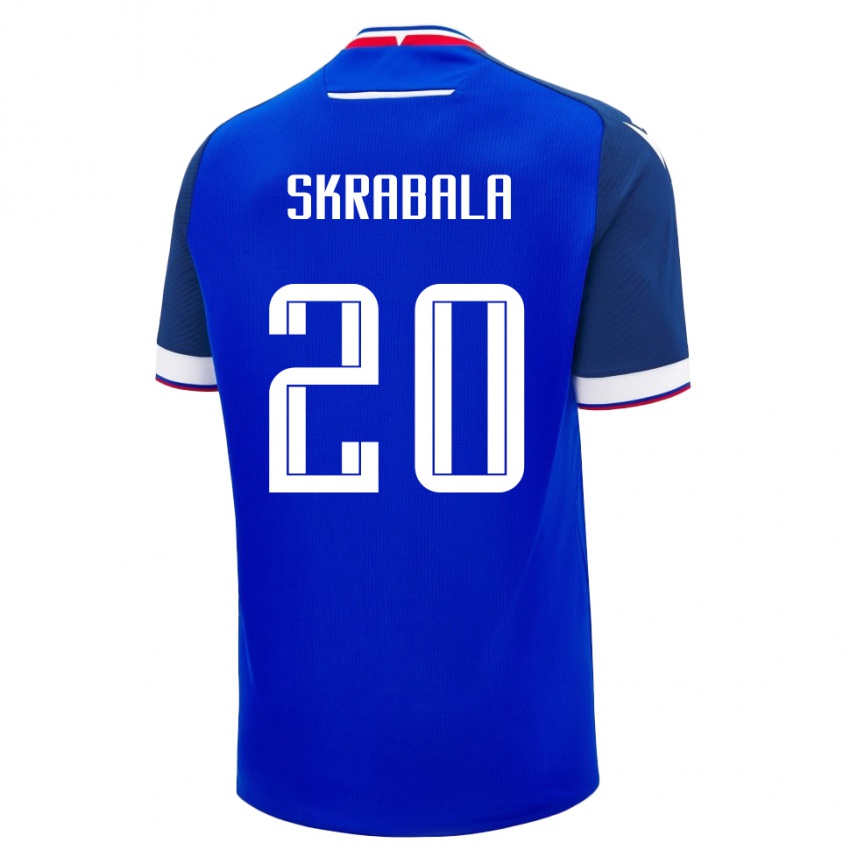 גברים סלובקיה Marko Skrabala #20 כְּחוֹל ג'רזי ביתית 24-26 חולצה קצרה
