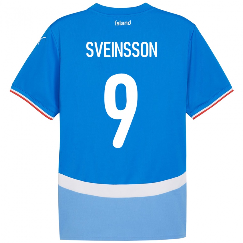 גברים אִיסלַנד Rúnar Dadi Vatsndal Sveinsson #9 כְּחוֹל ג'רזי ביתית 24-26 חולצה קצרה