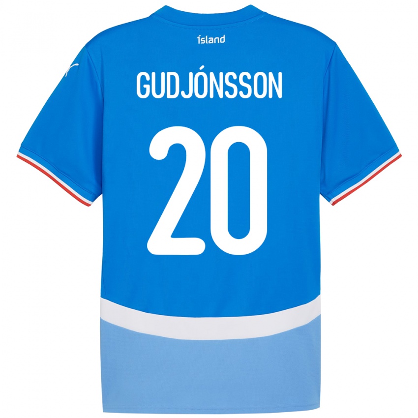 גברים אִיסלַנד Alexander Máni Gudjónsson #20 כְּחוֹל ג'רזי ביתית 24-26 חולצה קצרה