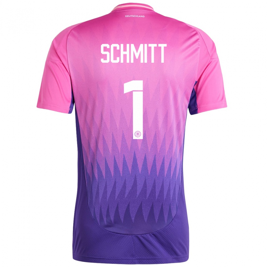 גברים גרמניה Max Schmitt #1 ורוד סגול הרחק ג'רזי 24-26 חולצה קצרה
