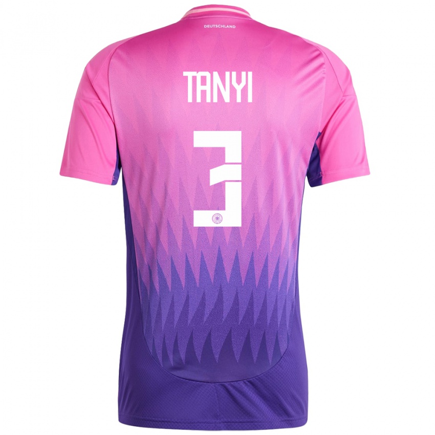 גברים גרמניה Paul Tanyi #3 ורוד סגול הרחק ג'רזי 24-26 חולצה קצרה
