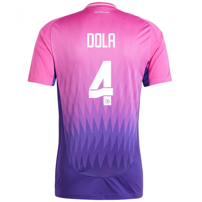 גברים גרמניה Igor Dola #4 ורוד סגול הרחק ג'רזי 24-26 חולצה קצרה