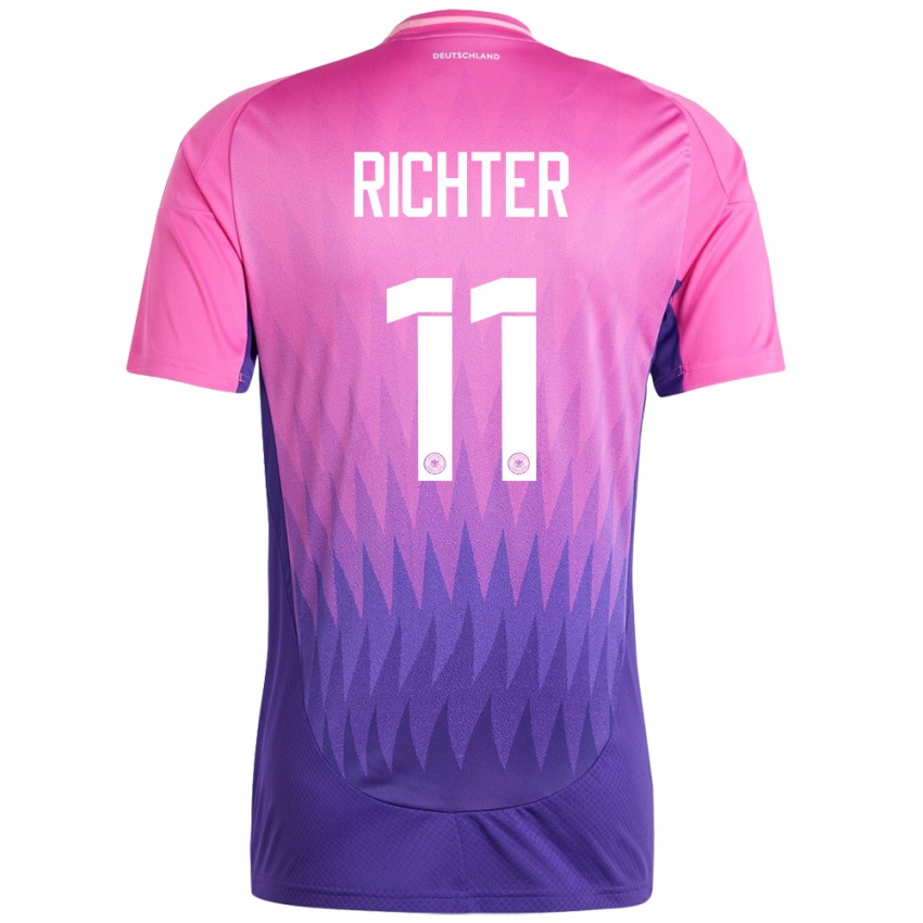גברים גרמניה Daniel Richter #11 ורוד סגול הרחק ג'רזי 24-26 חולצה קצרה