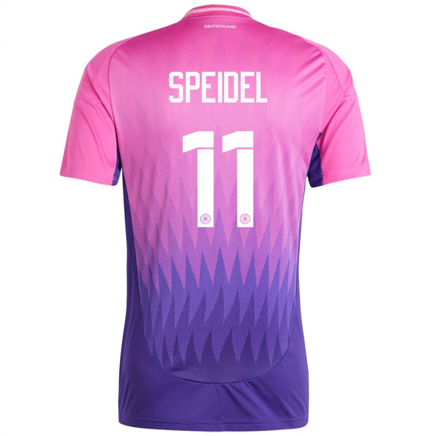גברים גרמניה Kian Speidel #11 ורוד סגול הרחק ג'רזי 24-26 חולצה קצרה