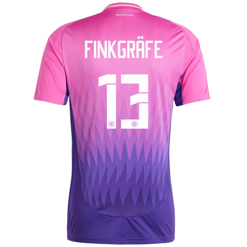 גברים גרמניה Max Finkgräfe #13 ורוד סגול הרחק ג'רזי 24-26 חולצה קצרה