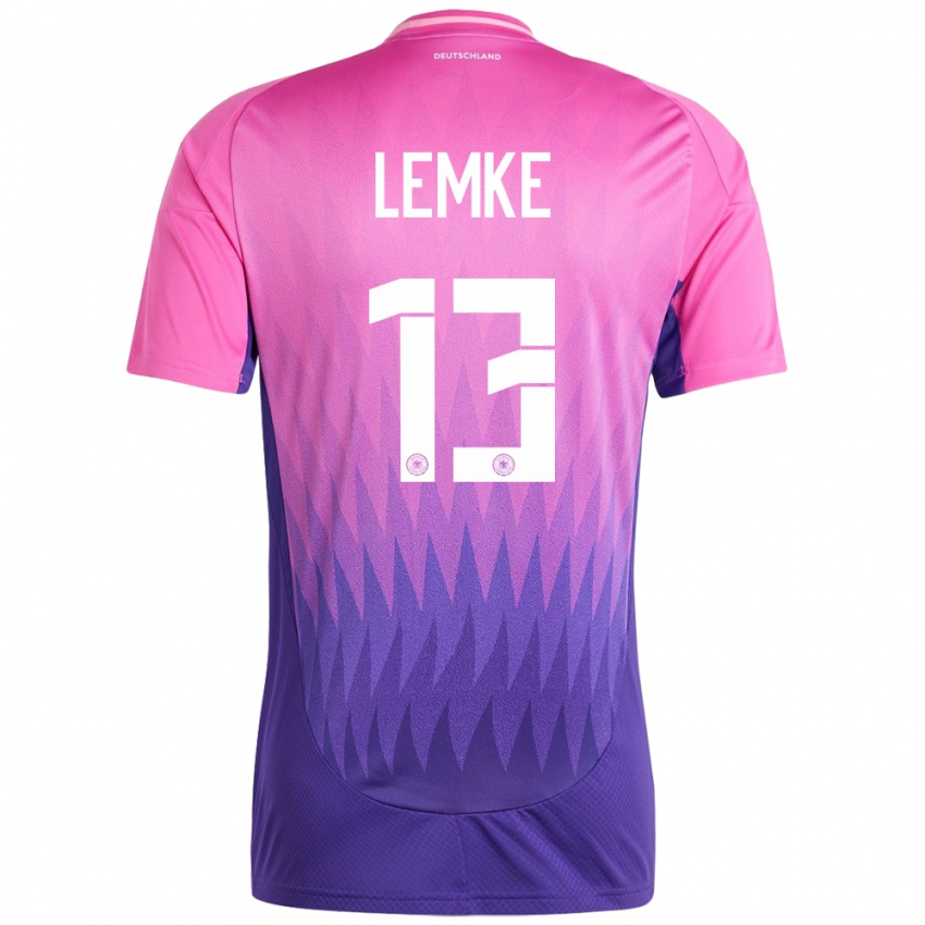 גברים גרמניה Louis Lemke #13 ורוד סגול הרחק ג'רזי 24-26 חולצה קצרה