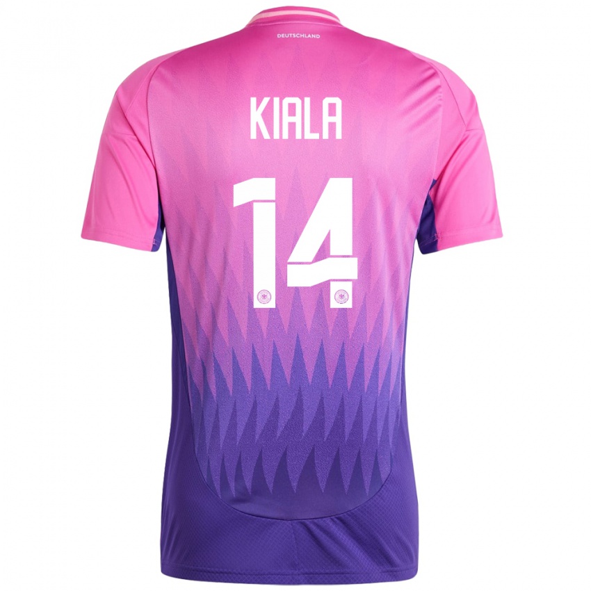גברים גרמניה Cassiano Kiala #14 ורוד סגול הרחק ג'רזי 24-26 חולצה קצרה
