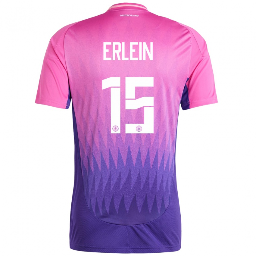 גברים גרמניה Luca Erlein #15 ורוד סגול הרחק ג'רזי 24-26 חולצה קצרה
