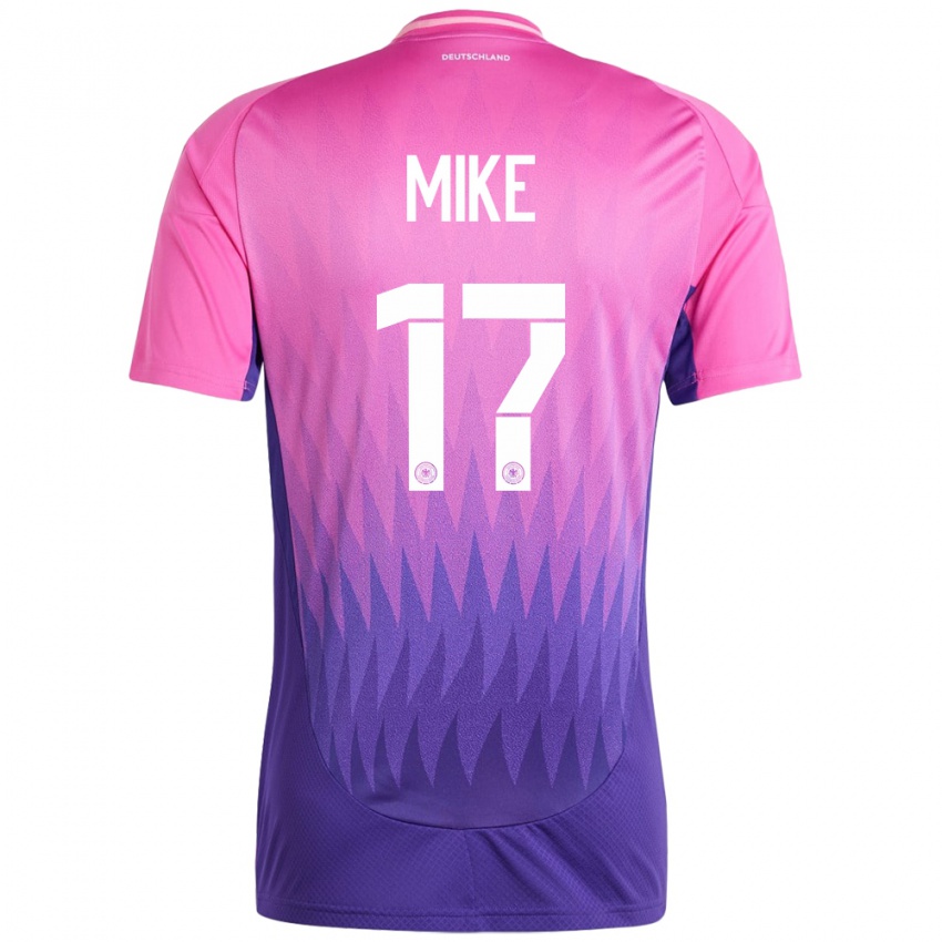 גברים גרמניה Wisdom Mike #17 ורוד סגול הרחק ג'רזי 24-26 חולצה קצרה