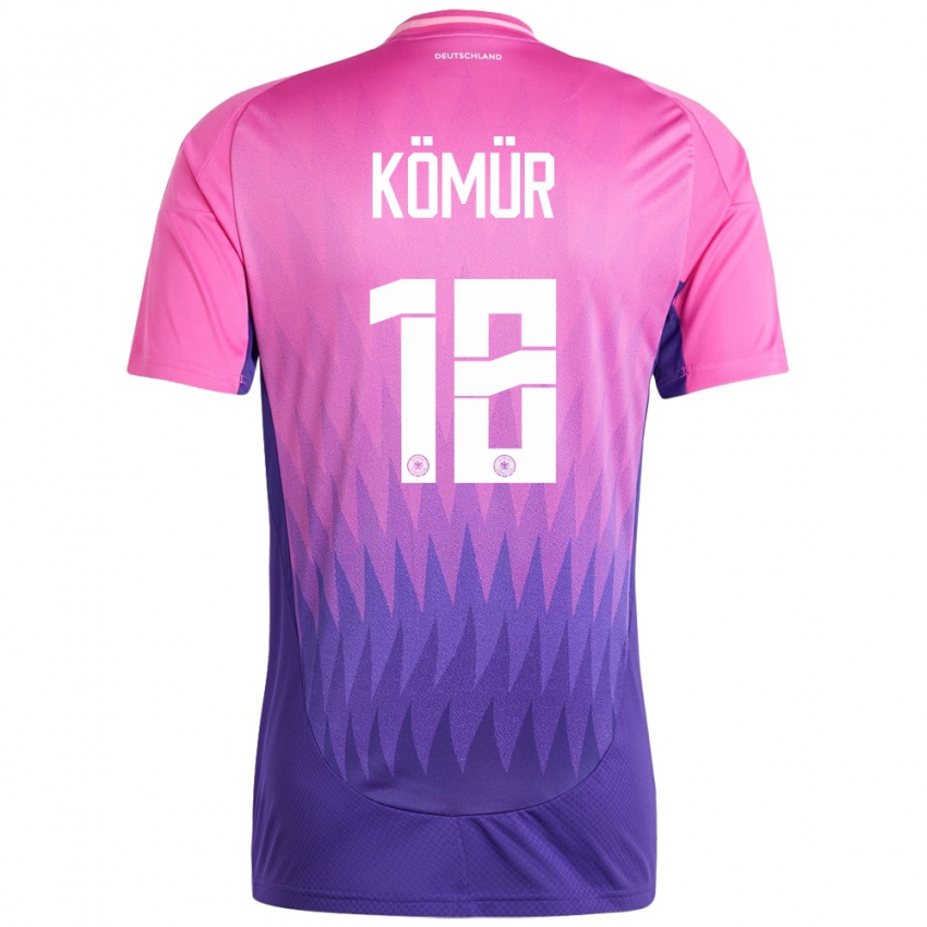 גברים גרמניה Mert Kömür #18 ורוד סגול הרחק ג'רזי 24-26 חולצה קצרה