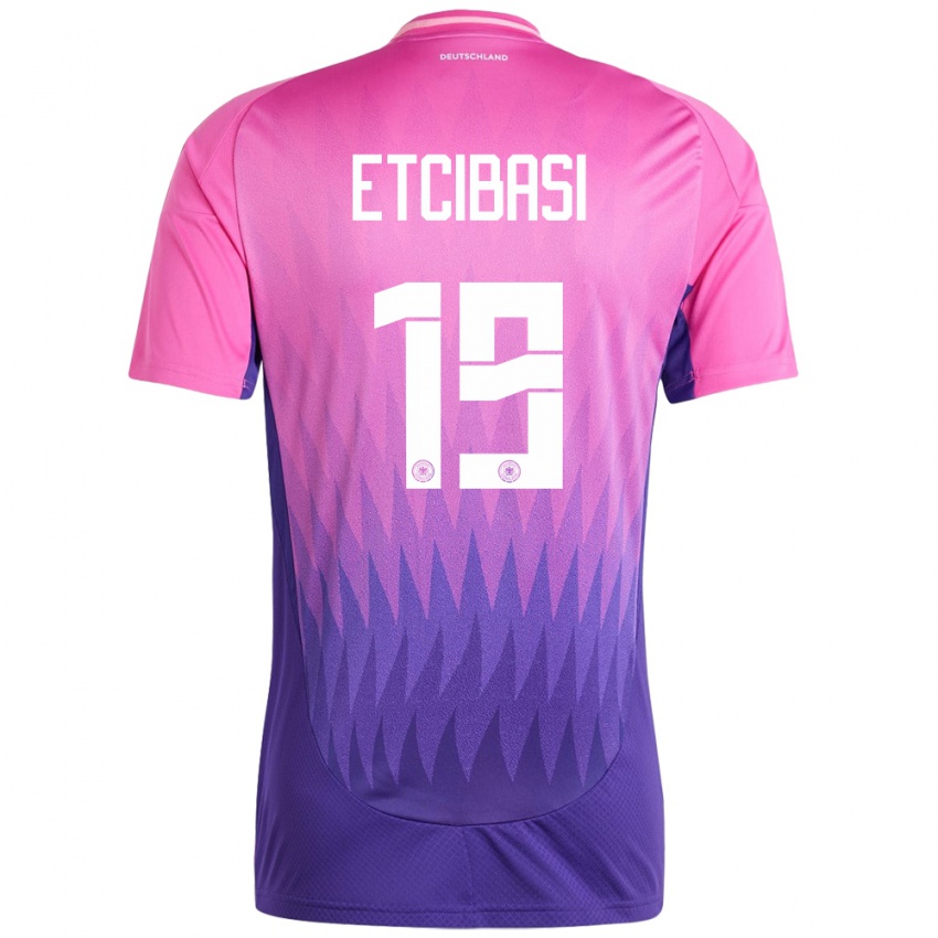 גברים גרמניה Taycan Etcibasi #19 ורוד סגול הרחק ג'רזי 24-26 חולצה קצרה