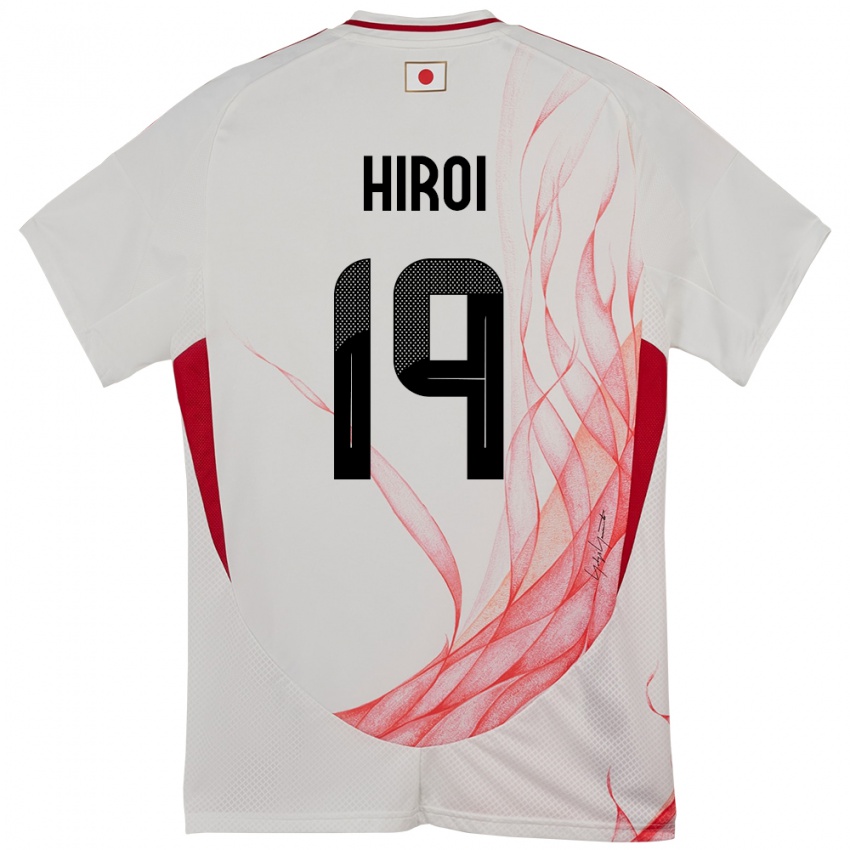 גברים יַפָּן Rando Hiroi #19 לָבָן הרחק ג'רזי 24-26 חולצה קצרה