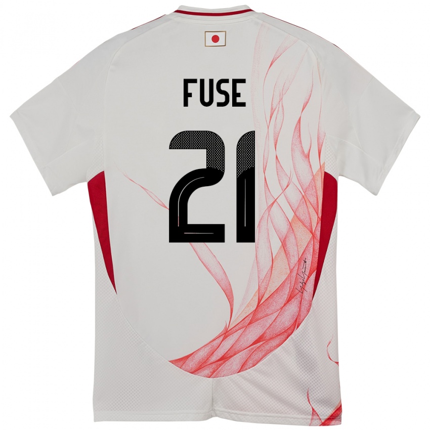 גברים יַפָּן Katsuma Fuse #21 לָבָן הרחק ג'רזי 24-26 חולצה קצרה