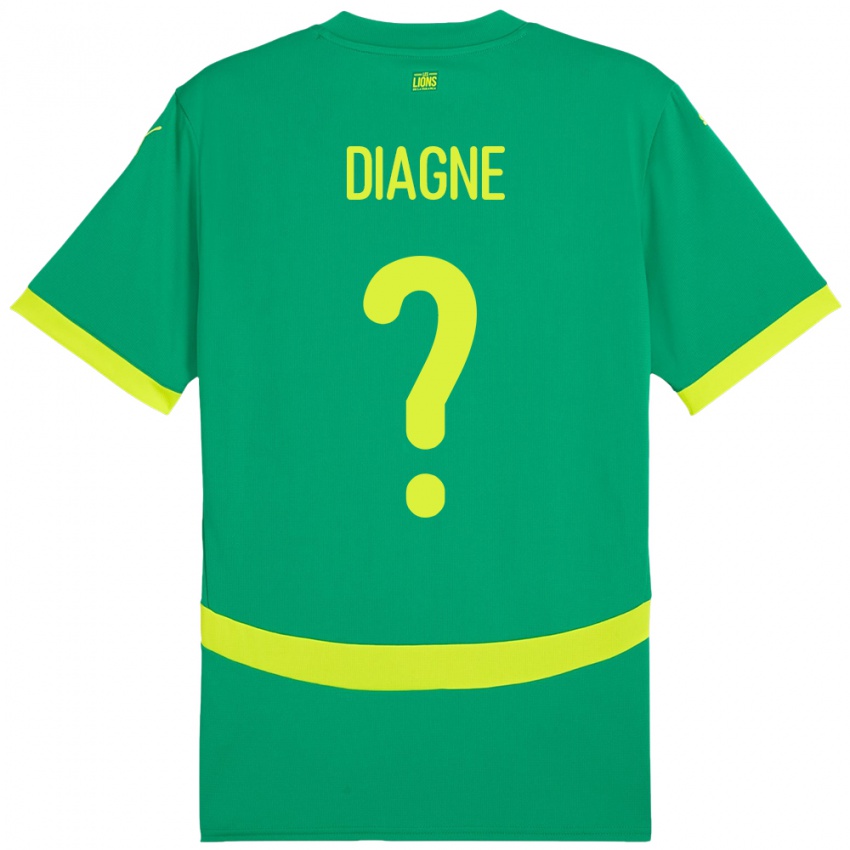 גברים סנגל Meleye Diagne #0 יָרוֹק הרחק ג'רזי 24-26 חולצה קצרה