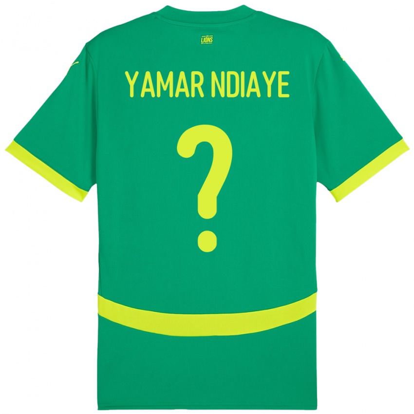 גברים סנגל El Hadj Yamar Ndiaye #0 יָרוֹק הרחק ג'רזי 24-26 חולצה קצרה