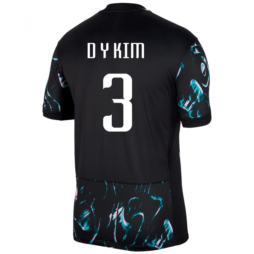 גברים דרום קוריאה Do-Yeon Kim #3 שָׁחוֹר הרחק ג'רזי 24-26 חולצה קצרה