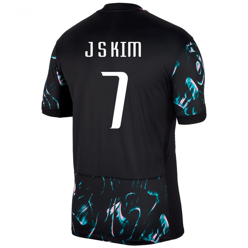 גברים דרום קוריאה Seong-Ju Kim #7 שָׁחוֹר הרחק ג'רזי 24-26 חולצה קצרה