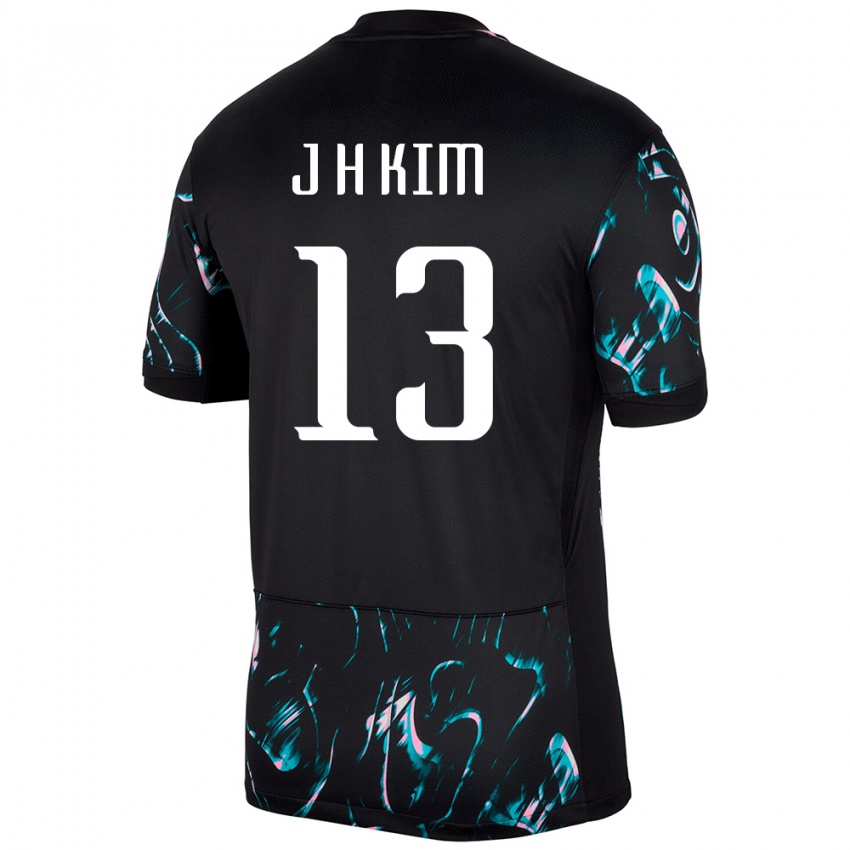 גברים דרום קוריאה Ho-Jin Kim #13 שָׁחוֹר הרחק ג'רזי 24-26 חולצה קצרה