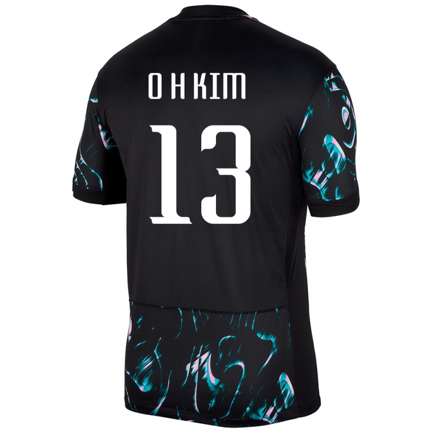 גברים דרום קוריאה Hyeon-Oh Kim #13 שָׁחוֹר הרחק ג'רזי 24-26 חולצה קצרה