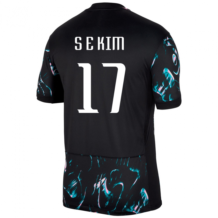 גברים דרום קוריאה Eun-Seong Kim #17 שָׁחוֹר הרחק ג'רזי 24-26 חולצה קצרה