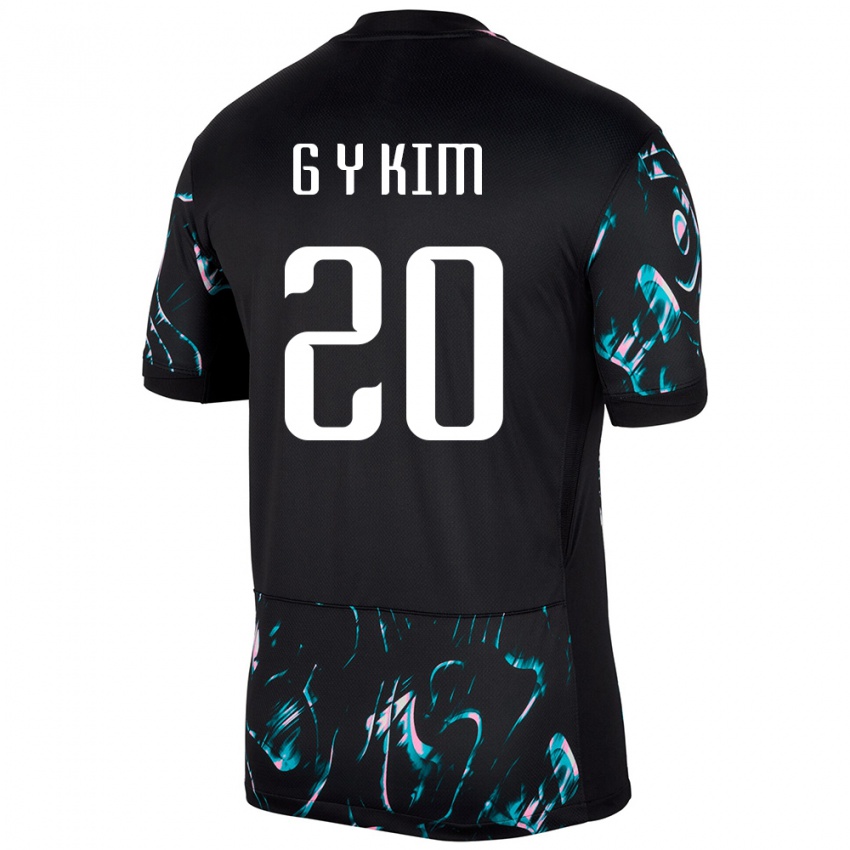 גברים דרום קוריאה Ye-Geon Kim #20 שָׁחוֹר הרחק ג'רזי 24-26 חולצה קצרה