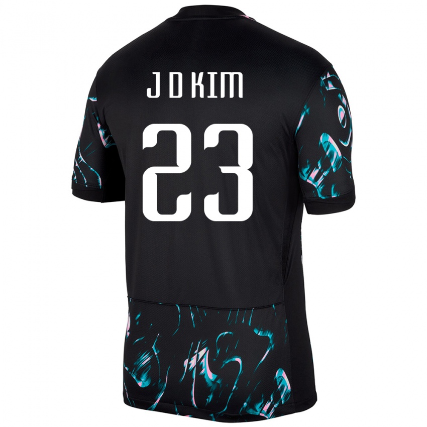 גברים דרום קוריאה Dong-Jin Kim #23 שָׁחוֹר הרחק ג'רזי 24-26 חולצה קצרה