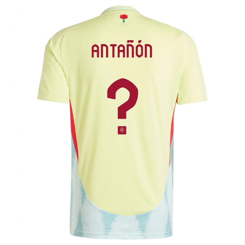 גברים ספרד Andrés Antañón #0 צהוב הרחק ג'רזי 24-26 חולצה קצרה