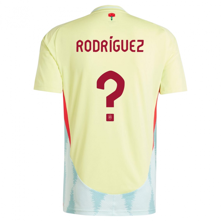 גברים ספרד Alfredo Rodríguez #0 צהוב הרחק ג'רזי 24-26 חולצה קצרה