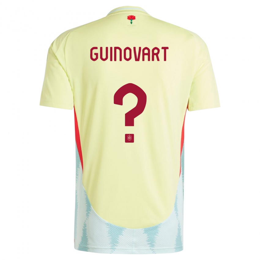 גברים ספרד Martí Guinovart #0 צהוב הרחק ג'רזי 24-26 חולצה קצרה