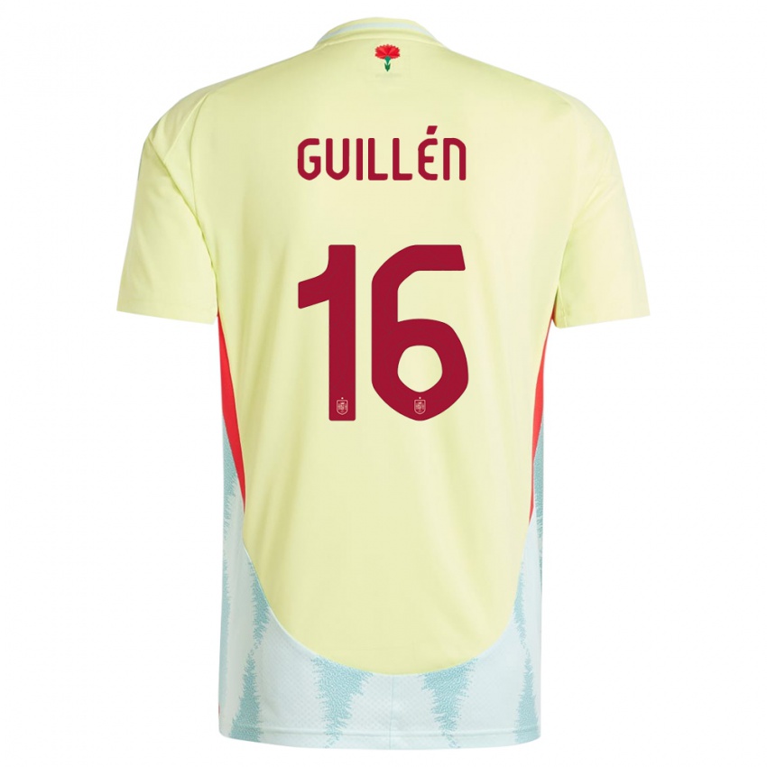גברים ספרד Nico Guillén #16 צהוב הרחק ג'רזי 24-26 חולצה קצרה