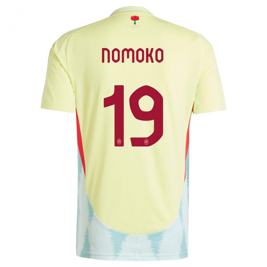 גברים ספרד Sama Nomoko #19 צהוב הרחק ג'רזי 24-26 חולצה קצרה