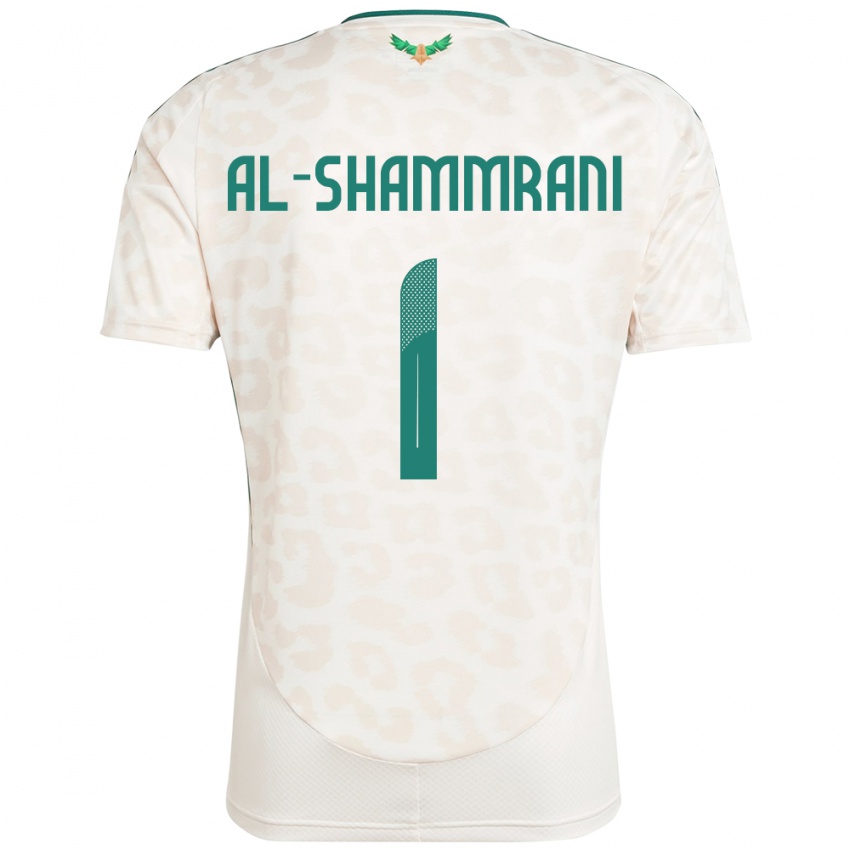 גברים ערב הסעודית Faisal Al-Shammrani #1 לָבָן הרחק ג'רזי 24-26 חולצה קצרה