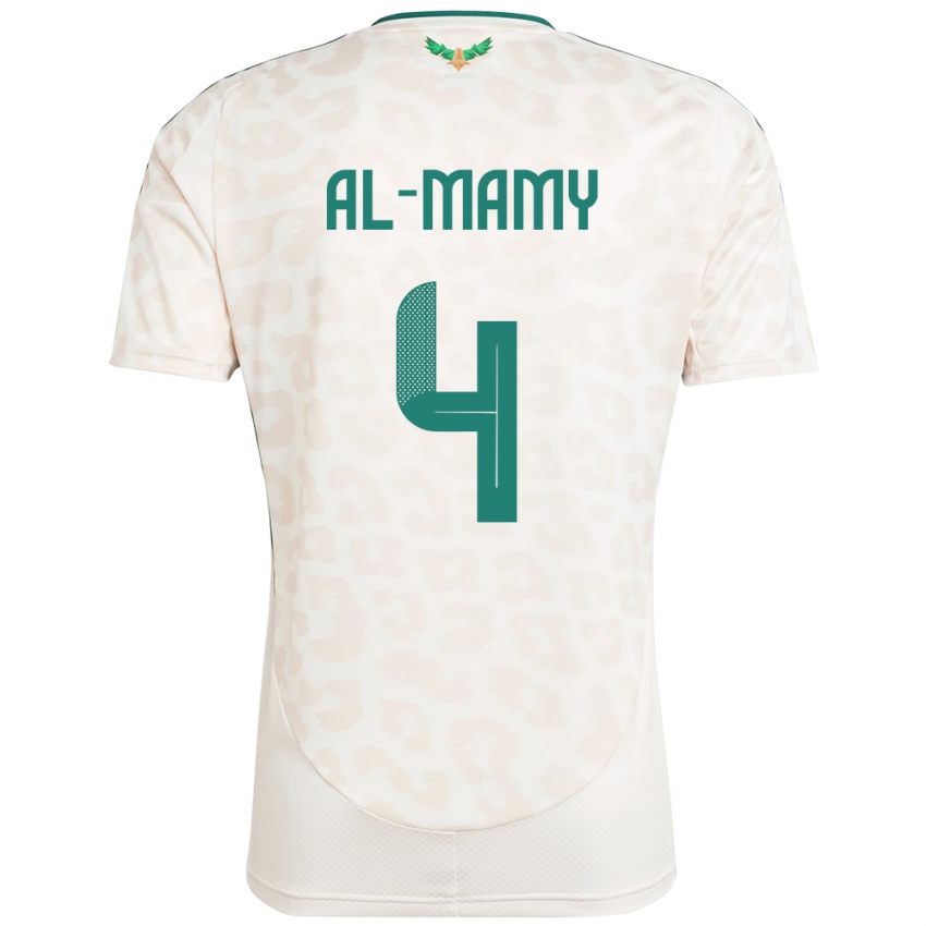גברים ערב הסעודית Abdulrahman Al-Mamy #4 לָבָן הרחק ג'רזי 24-26 חולצה קצרה