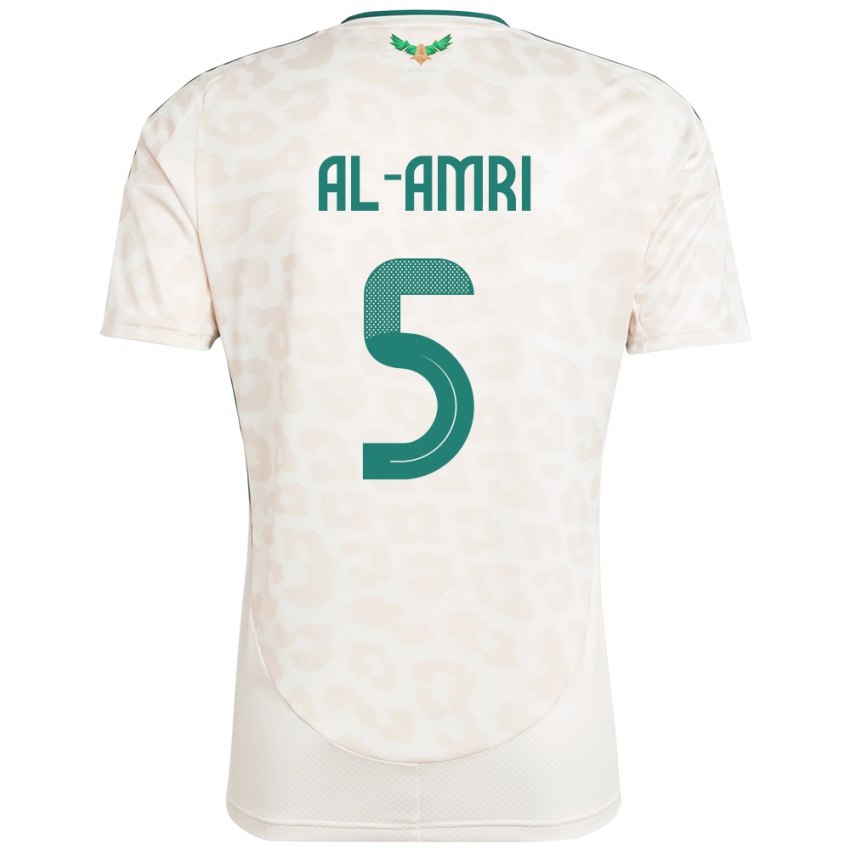 גברים ערב הסעודית Husam Al-Amri #5 לָבָן הרחק ג'רזי 24-26 חולצה קצרה