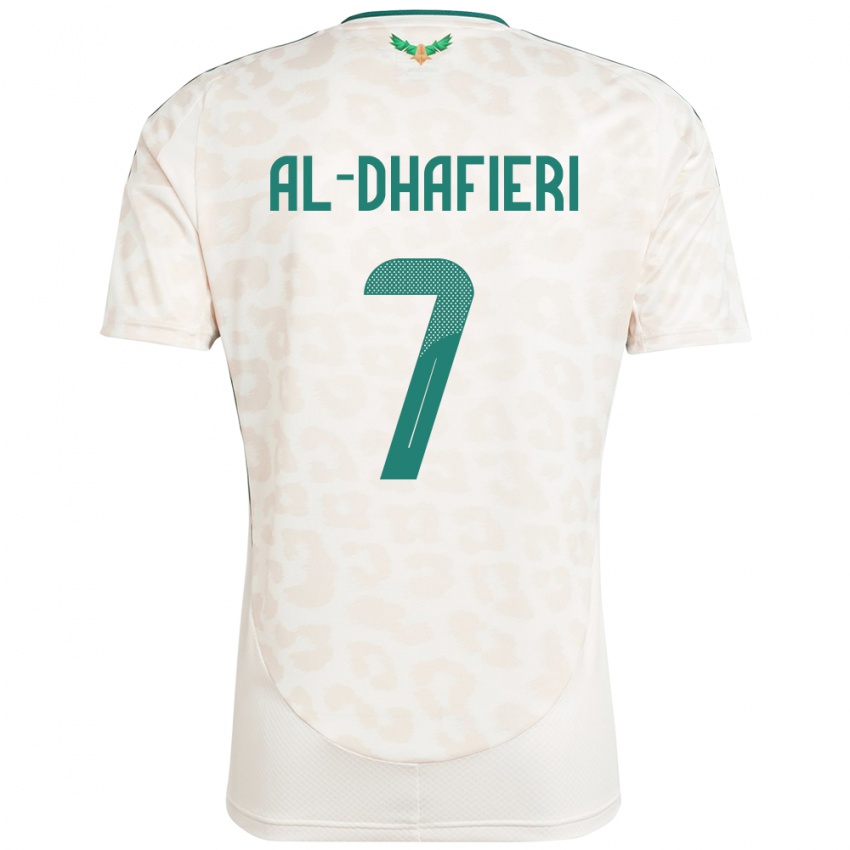 גברים ערב הסעודית Jathob Al-Dhafieri #7 לָבָן הרחק ג'רזי 24-26 חולצה קצרה