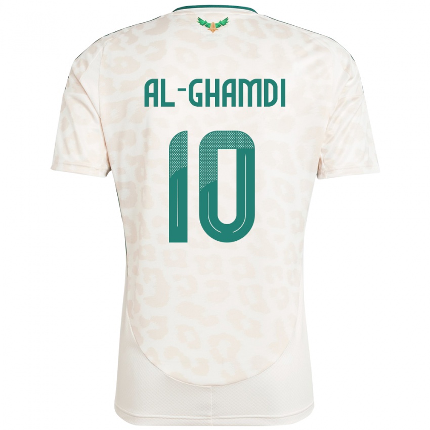 גברים ערב הסעודית Ziyad Al-Ghamdi #10 לָבָן הרחק ג'רזי 24-26 חולצה קצרה