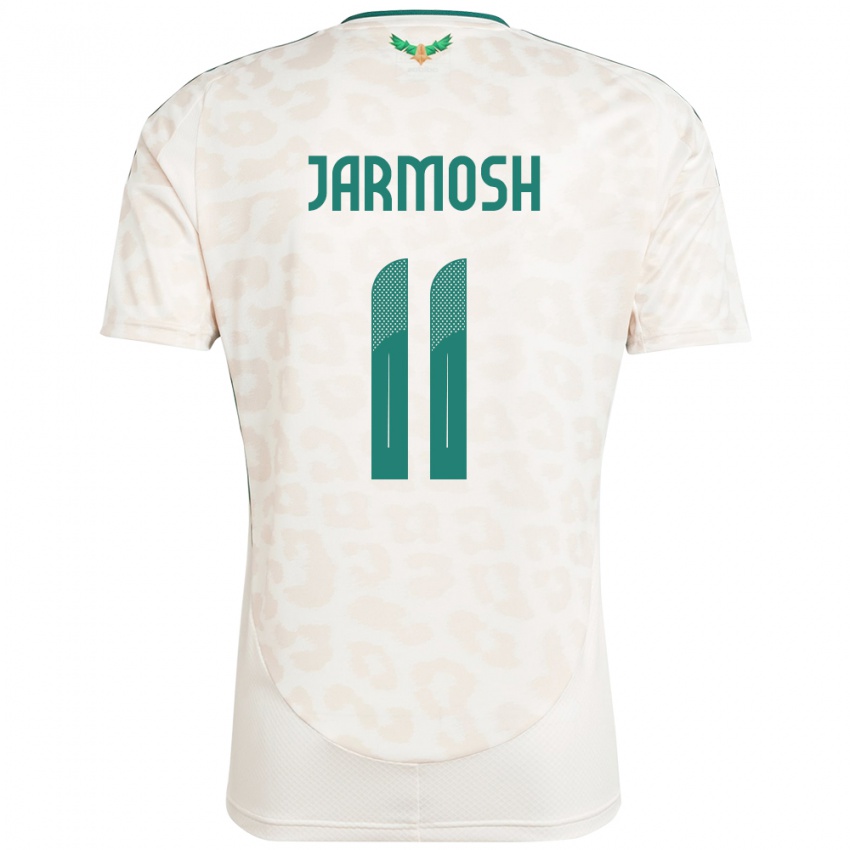 גברים ערב הסעודית Abdulaziz Jarmosh #11 לָבָן הרחק ג'רזי 24-26 חולצה קצרה
