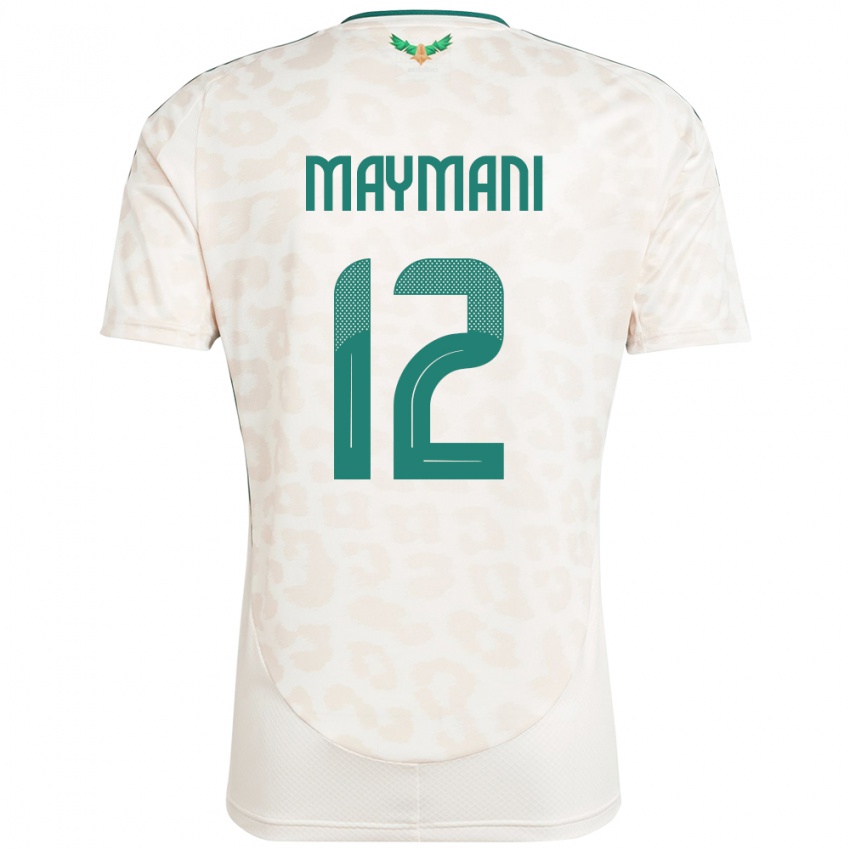גברים ערב הסעודית Ammar Maymani #12 לָבָן הרחק ג'רזי 24-26 חולצה קצרה