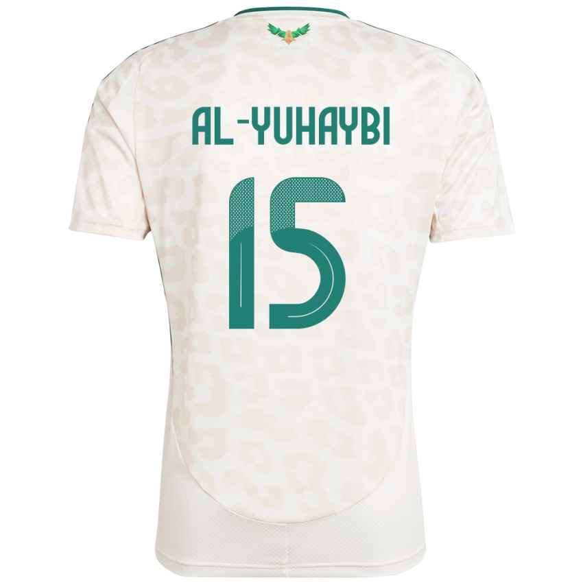 גברים ערב הסעודית Amar Al-Yuhaybi #15 לָבָן הרחק ג'רזי 24-26 חולצה קצרה