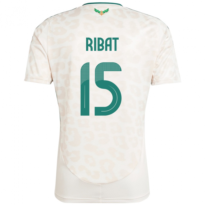 גברים ערב הסעודית Abdulaziz Ribat #15 לָבָן הרחק ג'רזי 24-26 חולצה קצרה