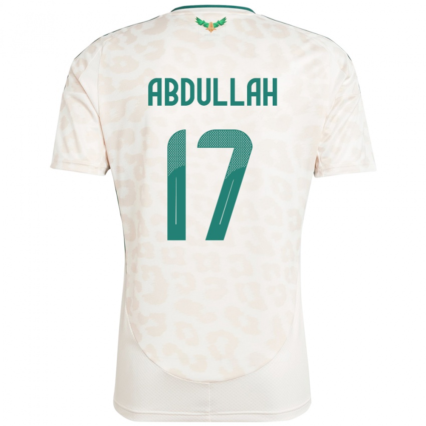 גברים ערב הסעודית Salem Abdullah #17 לָבָן הרחק ג'רזי 24-26 חולצה קצרה