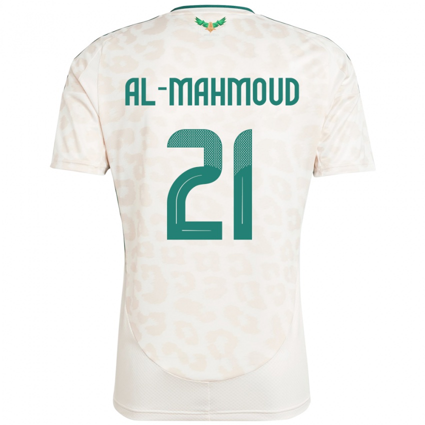 גברים ערב הסעודית Mohammed Al-Mahmoud #21 לָבָן הרחק ג'רזי 24-26 חולצה קצרה
