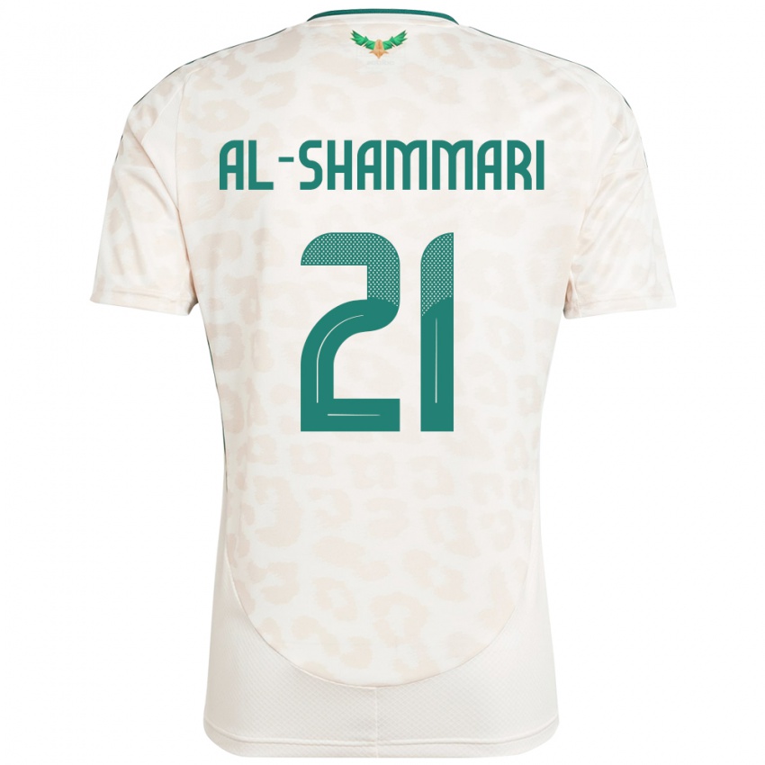גברים ערב הסעודית Musaed Al-Shammari #21 לָבָן הרחק ג'רזי 24-26 חולצה קצרה