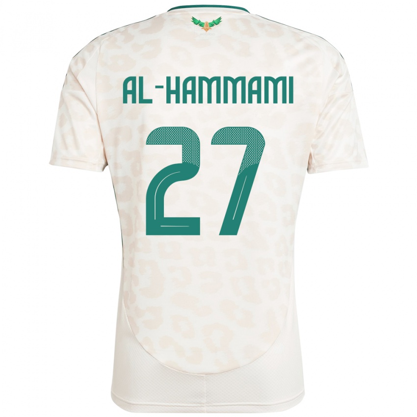 גברים ערב הסעודית Hammam Al-Hammami #27 לָבָן הרחק ג'רזי 24-26 חולצה קצרה