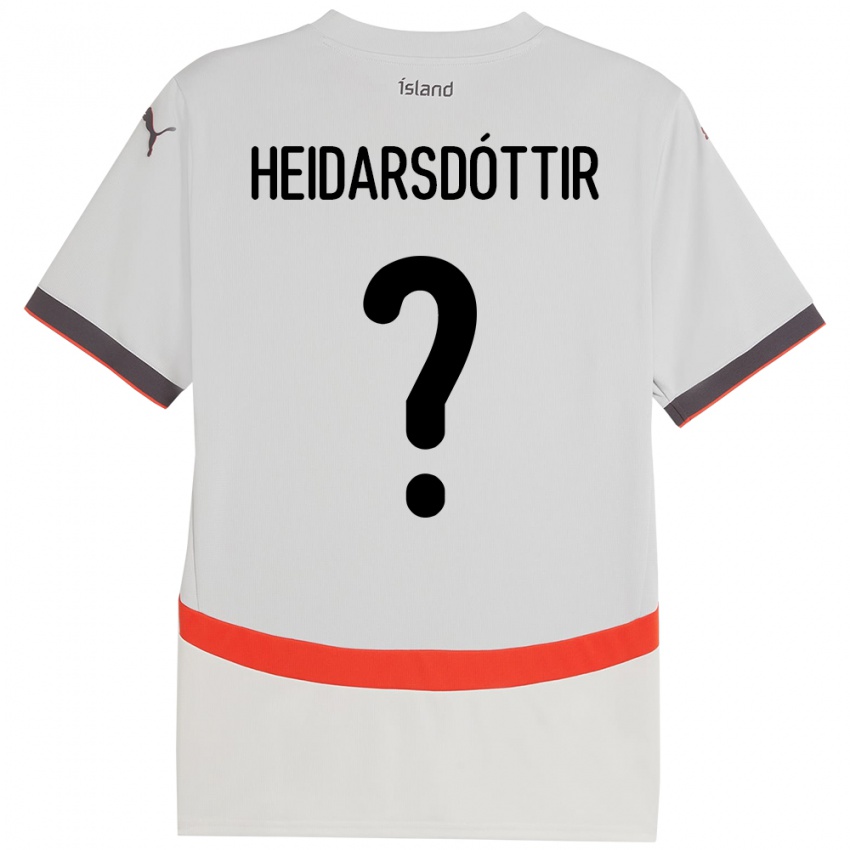 גברים אִיסלַנד Sædís Rún Heiðarsdóttir #0 לָבָן הרחק ג'רזי 24-26 חולצה קצרה