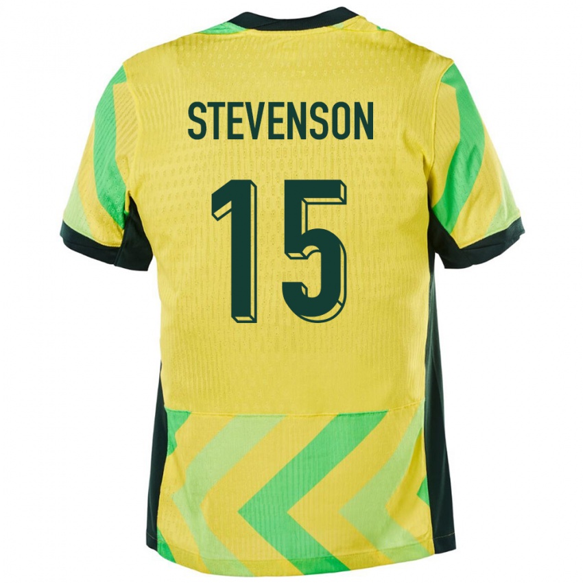 נשים אוֹסטְרַלִיָה Zane Stevenson #15 זָהוּב ג'רזי ביתית 24-26 חולצה קצרה
