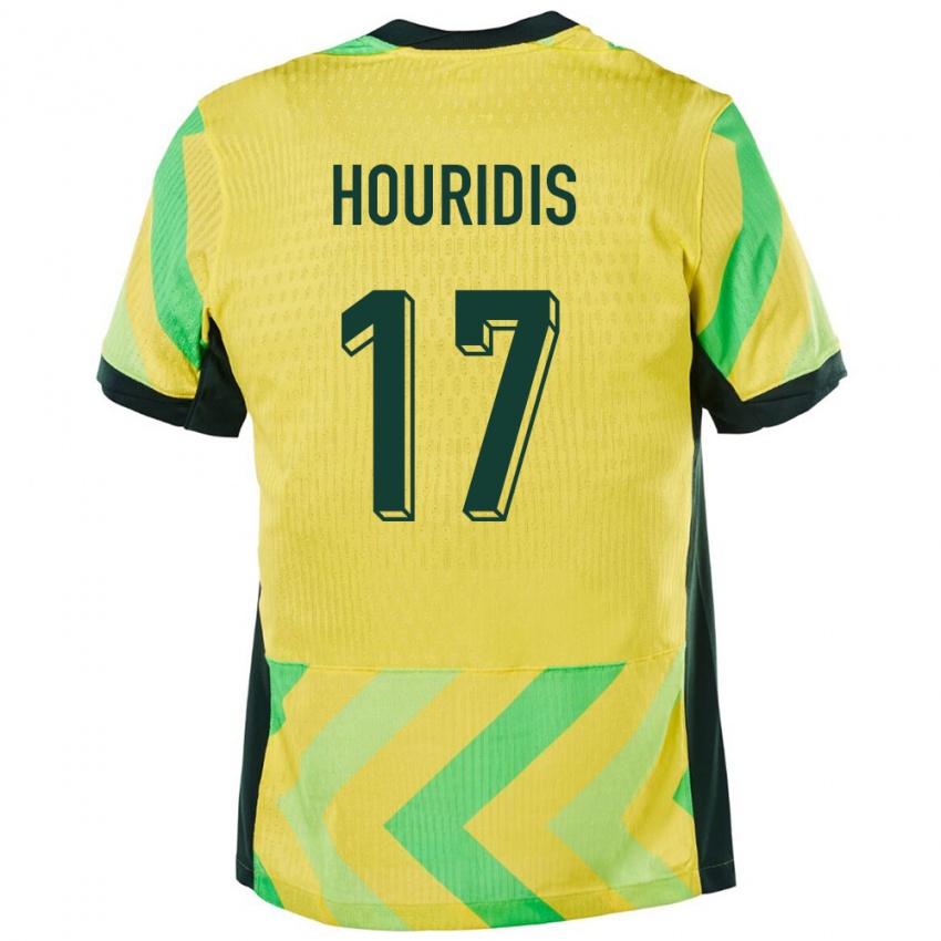 נשים אוֹסטְרַלִיָה Alexander Houridis #17 זָהוּב ג'רזי ביתית 24-26 חולצה קצרה