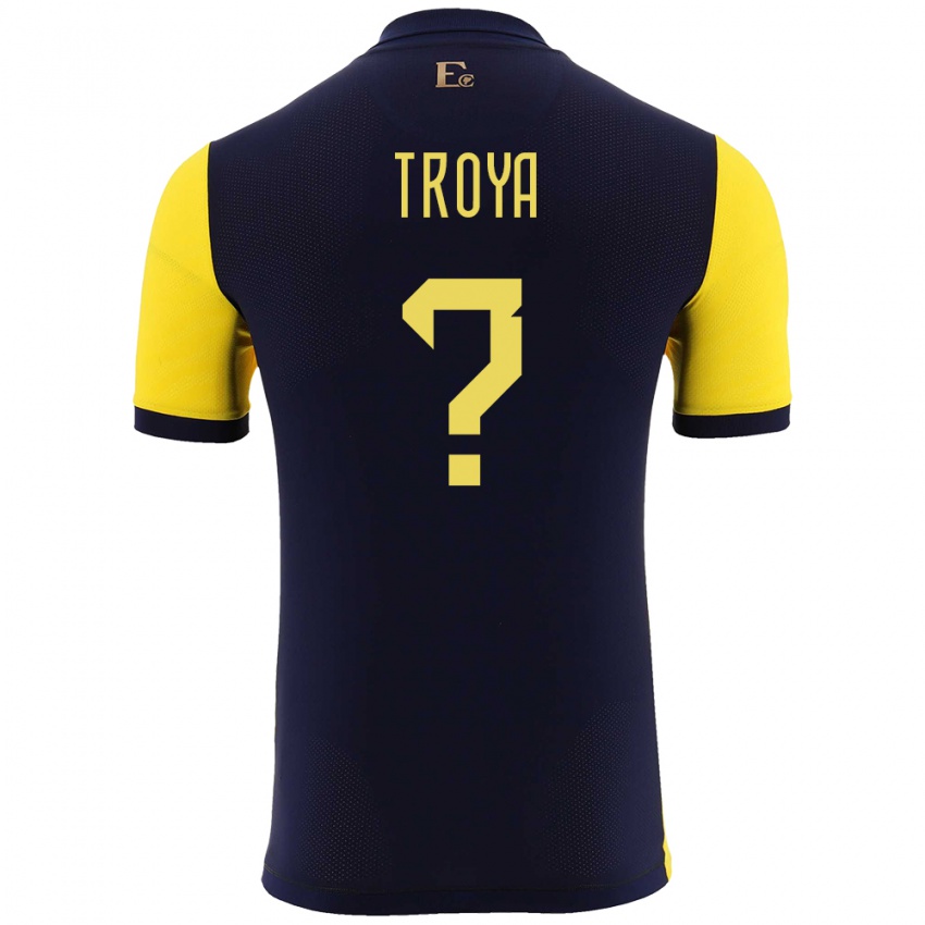 נשים אקוודור Rooney Troya #0 צהוב ג'רזי ביתית 24-26 חולצה קצרה